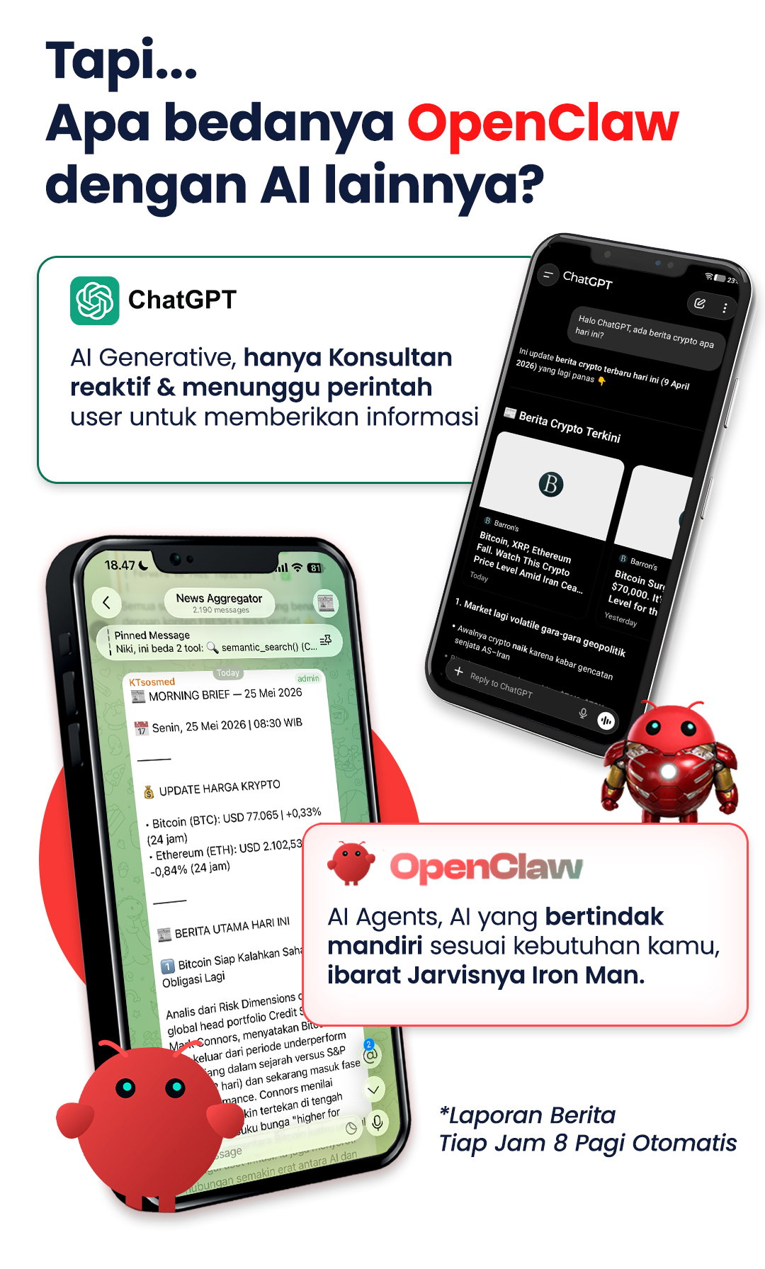 Bedanya OpenClaw dengan AI generative