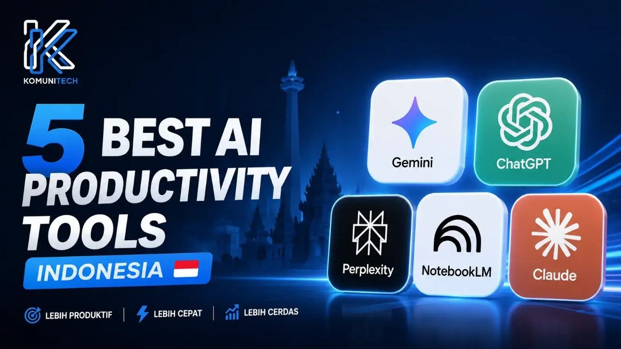 Gambar Aplikasi AI Terbaik untuk Produktivitas Kerja (2026) by Komunitech AI