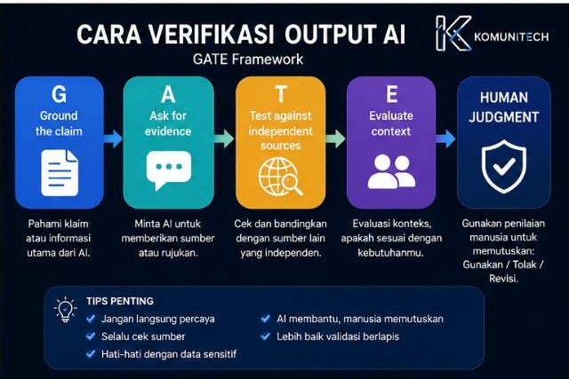 Diagram GATE Framework: cara verifikasi output AI
