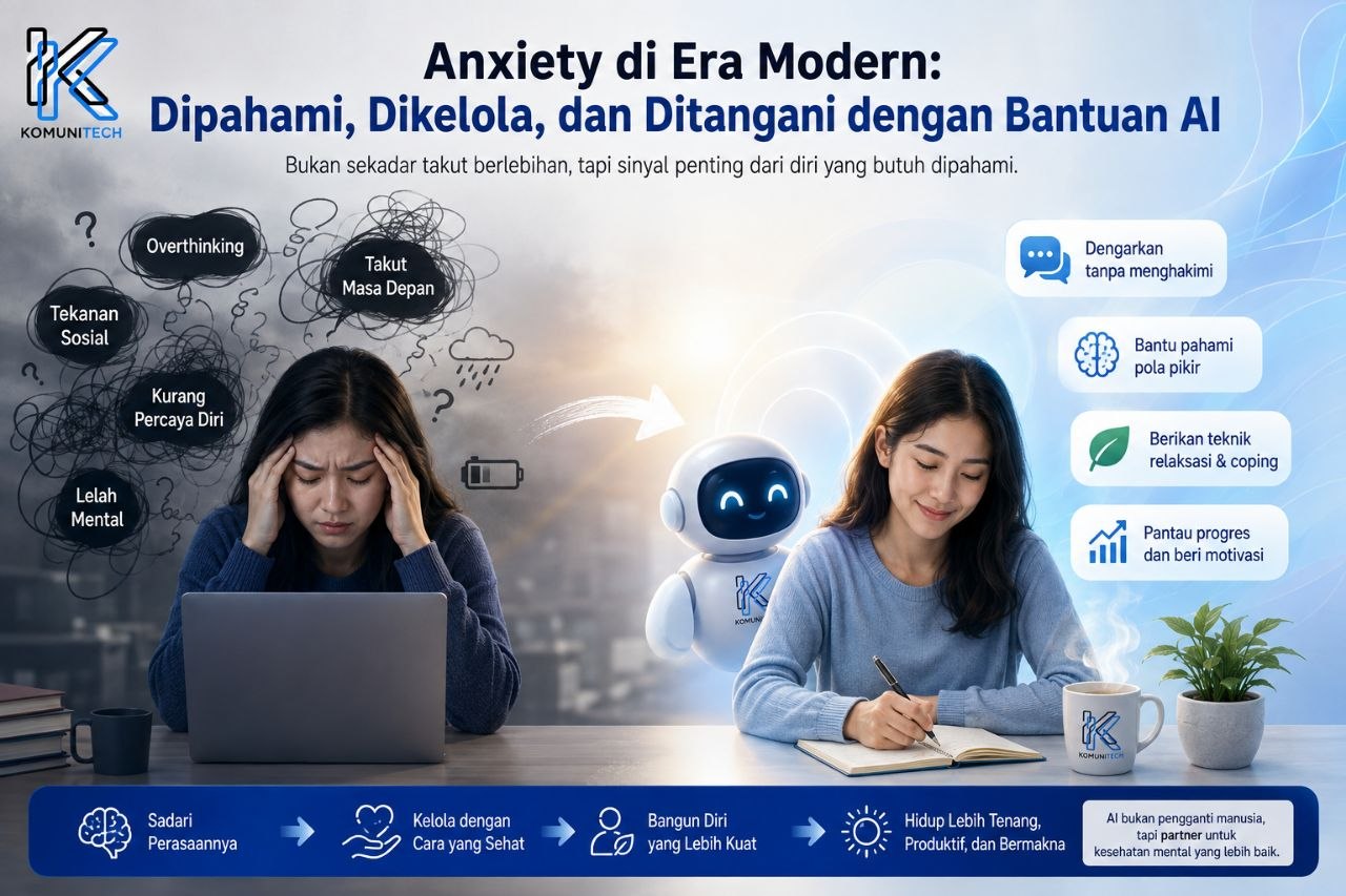 Gambar AI Anxiety: Bawa AI ke Tim Tanpa Bikin Takut PHK (2026) by Komunitech AI