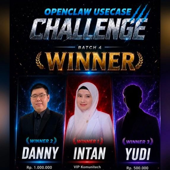 Gambar 3 Pemenang OpenClaw Usecase Challenge Batch 4: dari Dokter Spesialis Saraf sampai Trader Saham 6 by Komunitech AI Gambar 3 Pemenang OpenClaw Usecase Challenge Batch 4: dari Dokter Spesialis Saraf sampai Trader Saham by Komunitech AI