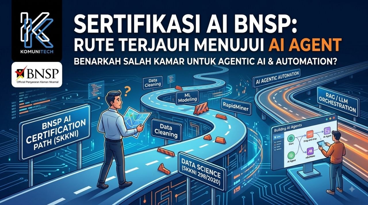 Gambar Sertifikasi AI BNSP: Rute Terjauh Menuju AI Agent by Komunitech AI