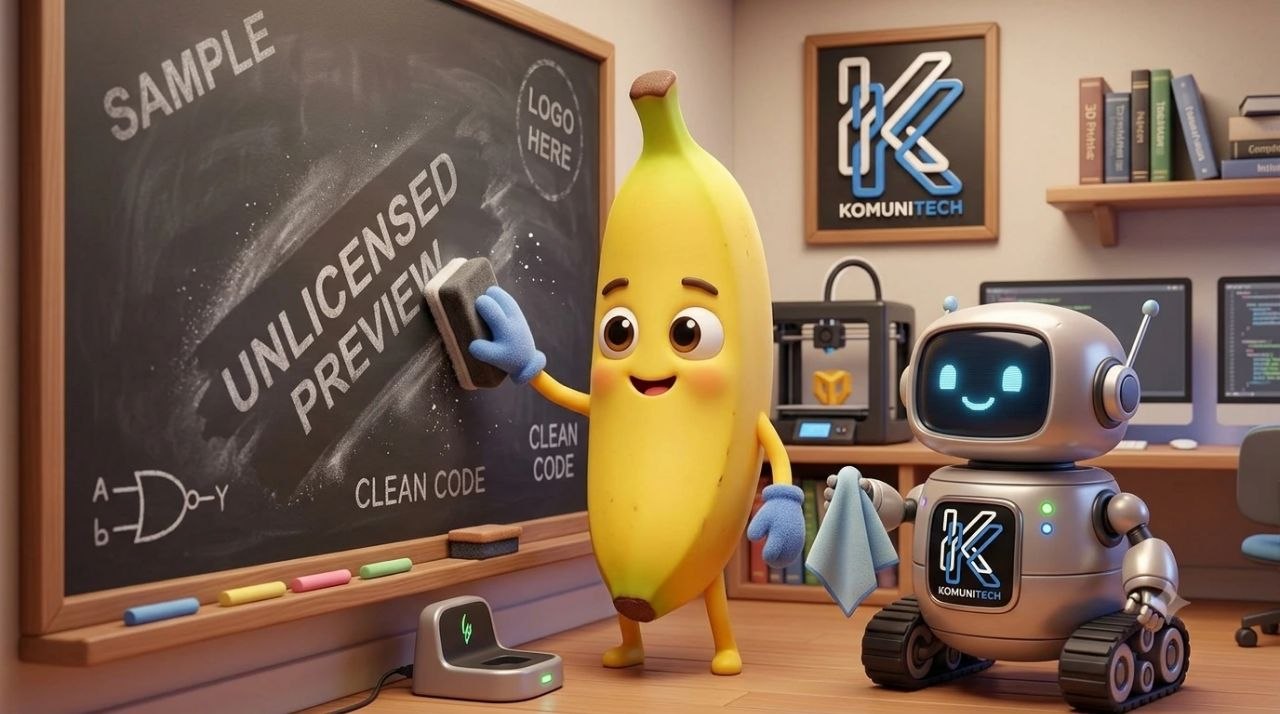 Gambar Cara Hapus Watermark Nano Banana AI by Komunitech AI