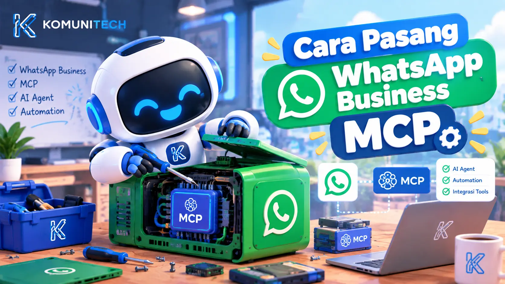 Gambar WhatsApp Business Tools MCP: Setup dan Kelola Integrasi WhatsApp Business Langsung dari AI Agent 1 by Komunitech AI Gambar WhatsApp Business Tools MCP: Setup dan Kelola Integrasi WhatsApp Business Langsung dari AI Agent by Komunitech AI