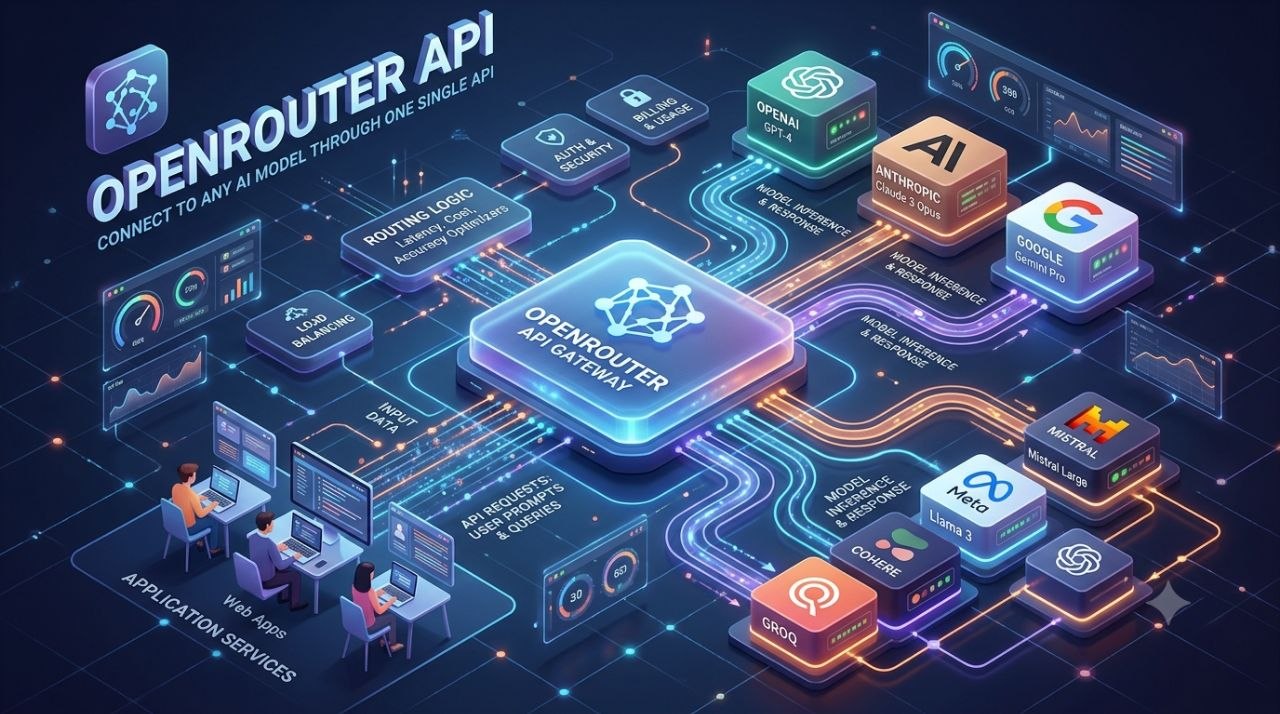 Gambar Cara Membuat & Memakai API Key OpenRouter (Panduan 2026) by Komunitech AI