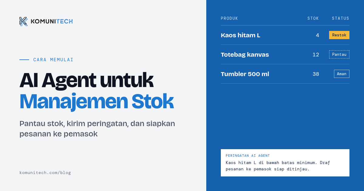 AI Agent untuk Manajemen Stok@1x - AI Agent untuk Manajemen Stok: Cara Memulai (2026)