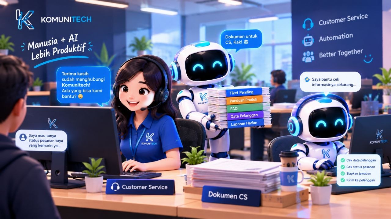 Gambar Admin Online Shop: Tugas, Gaji, dan Mana yang Bisa Diambil AI Agent (2026) 1 by Komunitech AI Admin online shop ai agent cs - Admin Online Shop: Tugas, Gaji, dan Mana yang Bisa Diambil AI Agent (2026)
