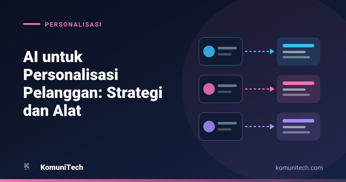 Gambar AI untuk Personalisasi Pelanggan: Strategi dan Alat (2026) 1 by Komunitech AI Ai untuk personalisasi pelanggan hero - AI untuk Personalisasi Pelanggan: Strategi dan Alat (2026)