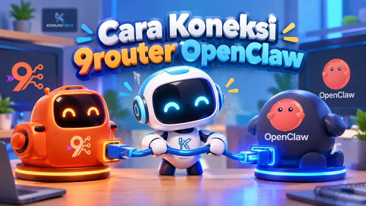 Gambar Cara Connect 9Router ke OpenClaw (2026) by Komunitech AI