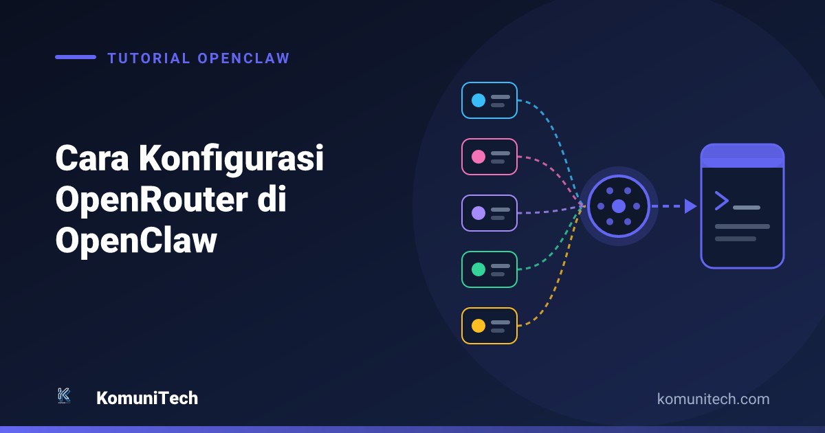 Gambar Cara Setting API Key OpenRouter di OpenClaw (2026): Onboard, Config, Pilih Model by Komunitech AI