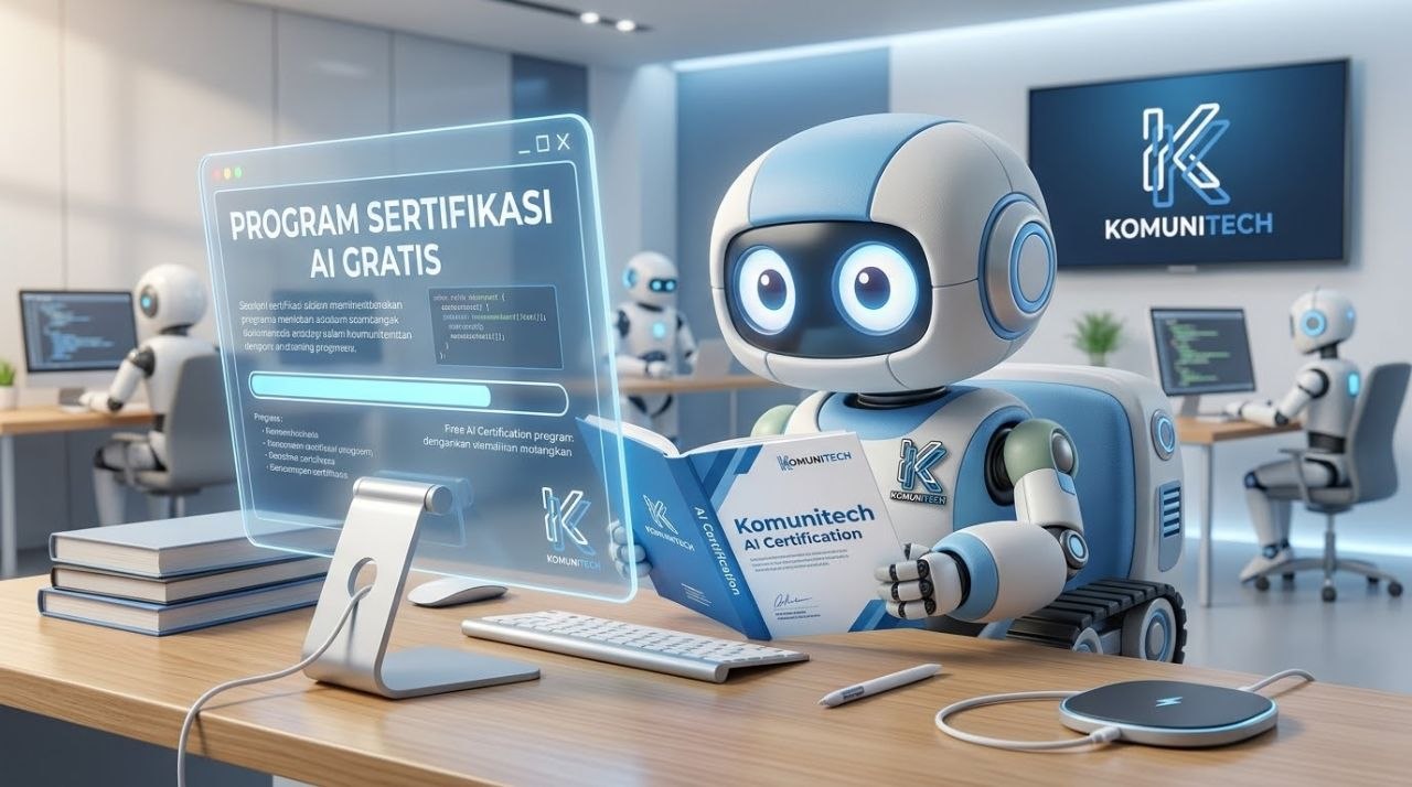 Gambar Sertifikasi AI Gratis 2026: 7 Penyedia Resmi dan Bedanya dengan Sertifikasi Kompetensi 1 by Komunitech AI Gambar Sertifikasi AI Gratis 2026: 7 Penyedia Resmi dan Bedanya dengan Sertifikasi Kompetensi by Komunitech AI